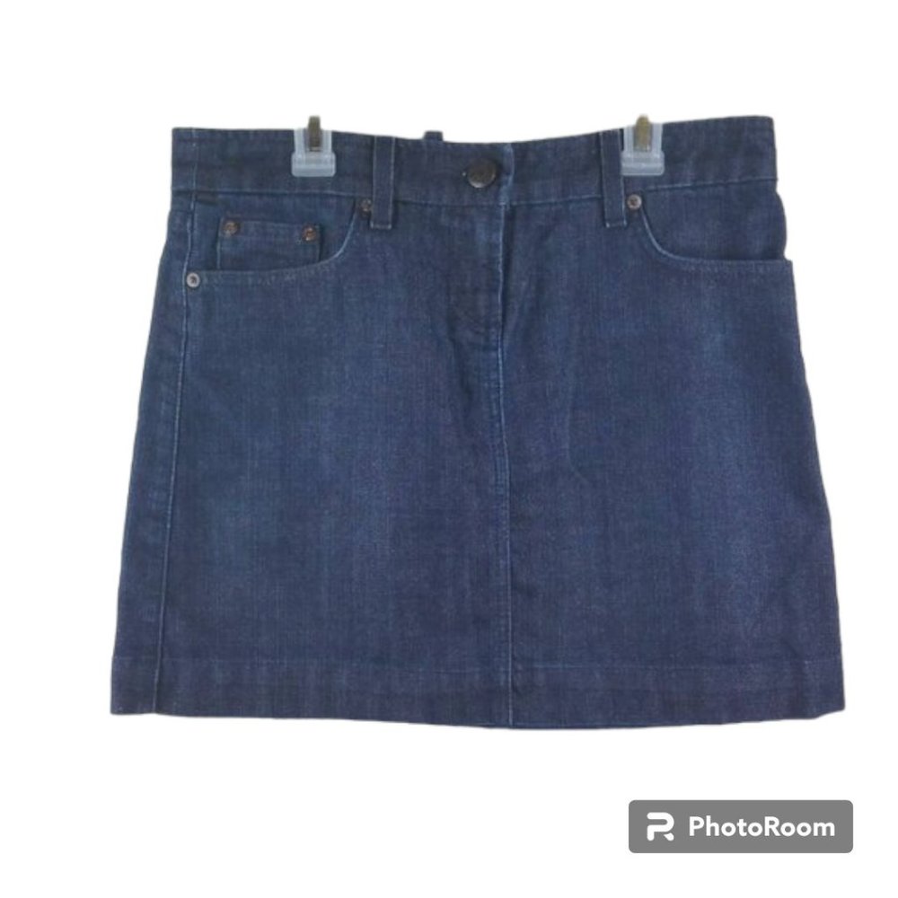 J. Crew Mini Denim Skirt Dark Wash 5 Pocket 29 EUC